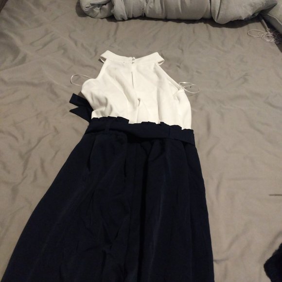 White and Blue Jumpsuit - Picture 2 of 3